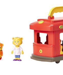 Daniel Tiger's Neighborhood Deluxe Electronic Trolley Vehicle with 2 Songs, 12 Phrases, Sounds & Light! Daniel & Mom Tiger Figures Included, For Ages 3+ 39 71y7WoU9jcL 1