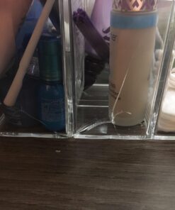 STORi 5-Compartment Clear Plastic Organizer | Rectangular Divided Makeup and Vanity Storage Bin and Office Desk Caddy | Scalloped Wall Design | Made in USA 63 71y7wEuM6NL