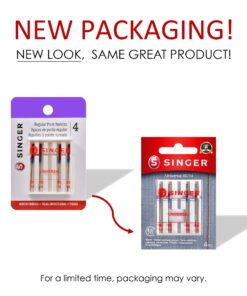 SINGER 4723 Universal Regular Point Sewing Machine Needles, Size 90/14, 4-Count 4.0 13 71y8DLeO8OL