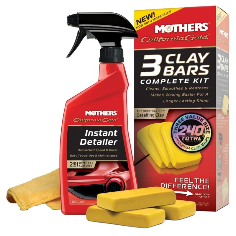 Catalog 5 Mothers California Gold Clay Bar System for Car Detailing, Kit Includes Detailer, 3 Clay Bars, and Microfiber Towel (07240) Original Kit (3 bars)