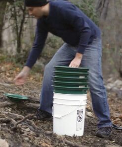 SE 13 1/4 Inch Stackable Classifier Gold Prospecting Pan Set - Includes 1/2" 1/4" 1/8" 1/12" and 1/20" Stainless Steel Mesh Sifting Pans, Green, 5 Pack 5 Pieces 26 71y9j3nLkQL