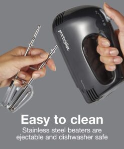 Proctor Silex Easy Mix 5-Speed Electric Hand Mixer with Bowl Rest, Compact and Lightweight, 100 Watts of Peak Power, Black 22 71yAF2CX9bL