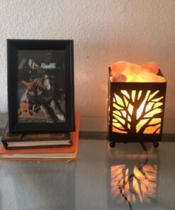 Himalayan Glow 1332 Piller Salt Basket Lamp, Single Pack, Amber Glow Pillar Design Basket Lamp - single pack 48 71yAm5ft L