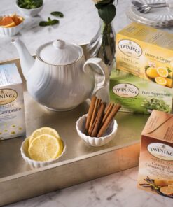 Twinings Herbal Tea Bag Assortment (Pack of 40) with By The Cup Honey Sticks 31 71yB z935WL