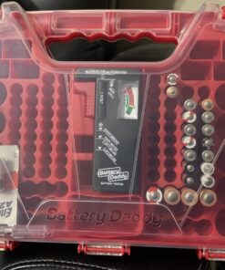 Ontel Battery Daddy - Battery Organizer Storage Case with Tester, Stores & Protects Up to 180 Batteries, Clear Locking Lid, As Seen On TV Original - 180 Batteries 42 71yB8vI9kwL