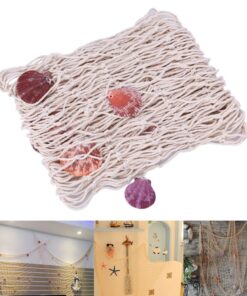 Whitelotous Decorative Natural Fishing Net Seaside Wall Beach Party Sea Shell Fishnet Decor 30 71yBA ngWqL