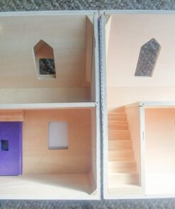 Melissa & Doug Fold and Go Wooden Dollhouse With 2 Dolls and Wooden Furniture,Multi,One Size 54 71yBMUKdj3L