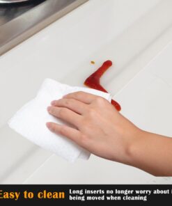 Silicone Stove Counter Gap Cover by Kindga, 21" Easy Clean Gap Filler Sealing Spills Between Kitchen Counter, Appliances,Stovetop, Oven, Washing Machine, Washer, Dryer Set of 2 (White) 21" White 21 71yDrVAJsML