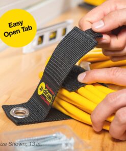 Heavy-Duty Wrap-It Storage Straps (Assorted 6 Pack) - Extension Cord Holder, Stocking Stuffers for Men, RV Accessories, Workshop and Garage Organizers and Storage Assorted 6-Pack Black 37 71yGDDsb2L