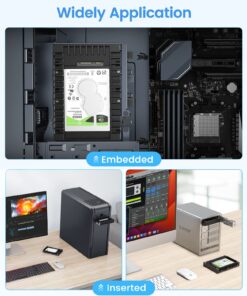 ORICO 2.5 SSD SATA to 3.5 Hard Drive Adapter Internal Drive Bay Converter Mounting Bracket Caddy Tray for 7 / 9.5 / 12.5mm 2.5 inch HDD / SSD with SATA III Interface(1125SS) 1125SS-V1-BK-EP 31 71yGEbWIKRL