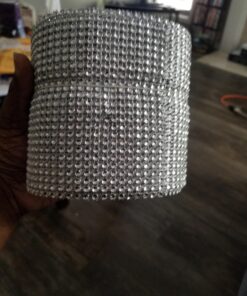 Silver Diamond Sparkling Rhinestone Mesh Ribbon for Event Decorations, Wedding Cake, Birthdays, Baby Shower, Arts & Crafts, 4.75" x 10 Yards, 24 Row, 1 Roll 57 71yGG8tXHxL 1