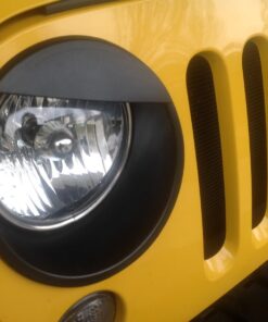 Opall Black Bezels Front Light Headlight Angry Bird Style Trim Cover for Jeep Wrangler JK JKU Rubicon Sahara 2007-2018, not for JL 36 71yGLrcRs3L