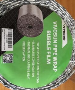 VIVOSUN Double Bubble Reflective Foil Insulation, 6 inch x 25 Ft Insulated Pipe Wrap, 10mm Size Bubble Film, Pipe Insulation Wrap Duct wrap for Weatherproof Attics, Windows, Garages 1 36 71yGaw aOSL
