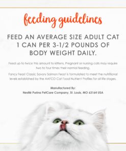 Purina Fancy Feast Salmon Feast Classic Grain Free Wet Cat Food Pate - (24) 3 oz. Cans 3 Ounce (Pack of 24) 27 71yGooO5hmL
