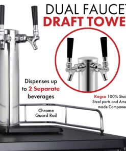 Kegco HBK199S-2 Keg Dispenser 2 Faucet Stainless Steel 11 71yHSqf4GtL