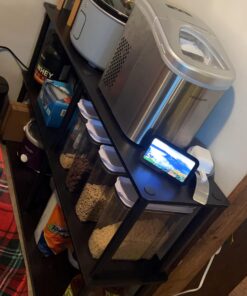 Furinno Turn-N-Tube 3-Tier Double Size Storage Display Rack, Espresso/Black, Plastic Pole 2 x 2 32 71yJS82e6pL