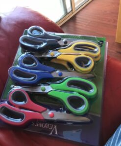 Scissors, VERONES 8 Inch Soft Comfort-Grip Handles & Stainless Steel Sharp Blades Perfect for Cutting Paper, Fabric Photos, & More, 15-Pack 15 PACK 19 71yJuH6FYOL