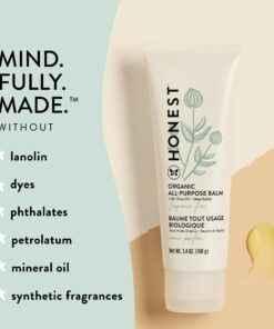 The Honest Company Organic All Purpose Balm | Gentle for Baby | Soothes + Moisturizes | Plant-Based + Hypoallergenic | 3.4 oz All Purpose Balm, 3.4 oz 24 71yK7puW0pL