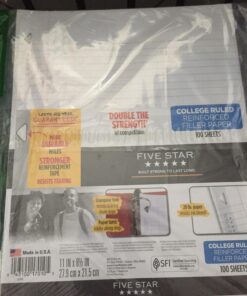 Five Star Loose Leaf Paper + Study App, Notebook Paper, College Ruled Filler Paper, Reinforced, 8.5 x 11, 100 Sheets (17010) 1 Pack 14 71yKMts2O9L