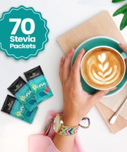 SweetLeaf Stevia Packets - Zero Calorie Stevia Powder, No Bitter Aftertaste, Sugar Substitute for Keto Coffee, Nothing Artificial, Non-GMO Stevia Sweetener Packets, 70 Count Natural 70 Count (Pack of 1) 25 71yKeaMWrDL