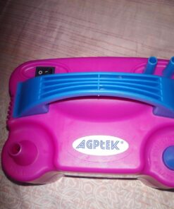 AGPtEK Electric Air Balloon Pump with Built-in Tying Tool, 110V 600W Pink and White Portable Dual Nozzle Inflator/Blower for Party Decoration-with Tying Tool on Handle 34 71yKuFEKcL