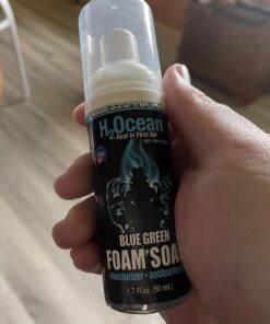 H2Ocean Blue Green Foam Soap - Tattoo Foam Antibacterial Soap for Tattoo Aftercare - Tattoo Care with Aloe Vera - Travel-Size Tattoo Moisturizer Soap - 1.7 oz 24 71yLIwLloqL