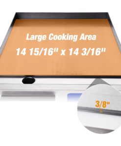 WeChef Commercial Electric Griddle 14" 1500W Countertop Griddle Flat Top Restaurant Grill Non-Stick Flat Temperature Control 122℉-572℉ 32 71yLQ9CmGsL