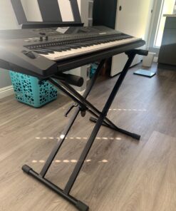 RockJam Xfinity Heavy-Duty, Double-X, Pre-Assembled, Infinitely Adjustable Piano Keyboard Stand with Locking Straps 52 71yLgNAoffL