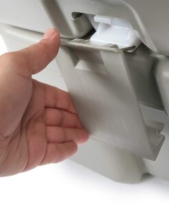 Camco 5.3-Gallon Portable Travel Toilet | Features Detachable Holding Tank w/Sealing Slide Valve & Bellow-Type Flush | Easy Transport w/Compact Lightweight Design & Carry Handle | Gray (41541) 5.3 Gallon 30 71yMDsuE1uL