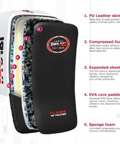 Alternative view of Farabi Sports Muay Thai Pad for Coaching, Training, Kickboxing Curved Kick pad, Thai Pads Strike Shield MMA Muay Thai Pads X 1 Unit Black