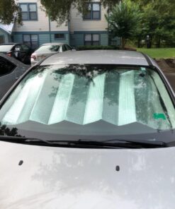 Big Hippo Front Car Sunshade Windshield-Jumbo/Standard Sun Shade Keeps Vehicle Cool-UV Ray Protector Sunshade-Easy to Use Sun Shade-Silver(55.16"X 27.5") Silver 55.16"*27.5" 37 71yO4haB9NL