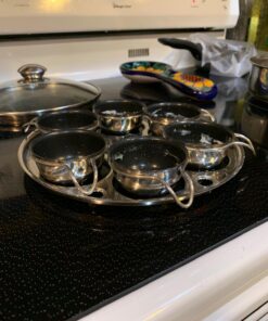 EXCELSTEEL Non Stick Easy Use Rust Resistant Home Kitchen Breakfast Brunch Induction Cooktop Egg Poacher, 6 Cup, Stainless Steel, Round 33 71yOVPov57L