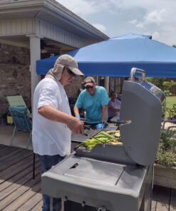 Crown Shades 10x10 Pop up Canopy Outside Canopy, Patented One Push Tent Canopy with Wheeled Carry Bag, Bonus 8 Stakes and 4 Ropes, Blue 75 71yOaZaRAL
