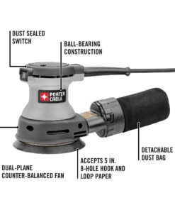 PORTER-CABLE Random Orbit Sander, 5-Inch (382) 9 71yPDlf91vS