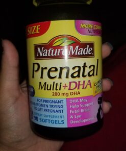 Nature Made Prenatal with Folic Acid + DHA, Prenatal Vitamin and Mineral Supplement for Daily Nutritional Support, 90 Softgels, 90 Day Supply 90 Count (Pack of 1) 45 71yPIYcrDJL