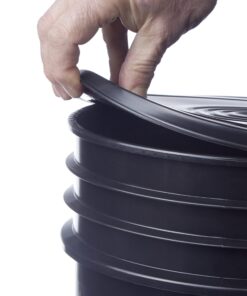 Hudson Exchange Premium 7 Gallon Bucket with Lid, HDPE, Black 13 71yPurX4T6S