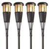 Newhouse Lighting FLTORCH4-B Solar-Powered Flickering Flame Outdoor Island Torches, 4-Pack, Dark Chocolate,Black 66 71yQ0z2D1xL
