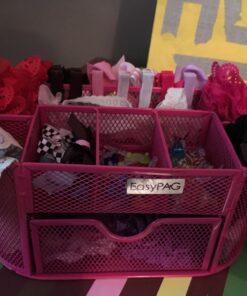 Mesh Desk Organizer Office Supply Caddy Drawer with Pen Holder Collection Pink 19 71yQxoiiWGL