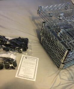 Seville Classics Closet Garment Organizer with Metal Hanging Rod Wardrobe Storage System, w/ Steel Shelves for Clothes, Shirts, Jackets, Coats, Blankets, Shoes, Steel, Expandable Rack 64 71yRkGWSjUL