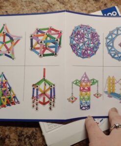 ELONGDI 130 Pieces - Magnetic Building Sticks Building Blocks Set, Magnet Educational Toys Magnetic Blocks Sticks Stacking Toys Set, Non-Toxic Building Toy 3D Puzzle with Storage Bag 36 71yS6ki1hL