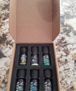 ArtNaturals Aromatherapy Top-6 Essential Oil Set - (6 x 10ml Bottles) - 100% Pure of The Highest Therapeutic Grade - Premium Gift Set – Lavender, Peppermint, Tea Tree, Eucalyptus 43 71ySv ZKGEL