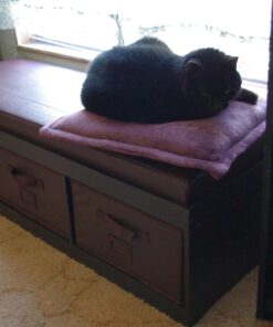 Badger Basket Kid's Padded Toy Storage Bench with Cushion and Three Fabirc Bins - Espresso Espresso/Espresso 27 71ySxn5HnML