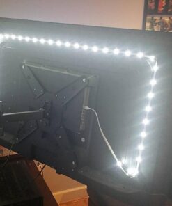 Power Practical LED Lights for TV Backlight - Luminoodle, USB Powered TV LED Light Strip w/ Bias Ambient Lighting for Home Theater - True White - Size (24"-29” TV) Medium (24 in-29 in TV, White) 53 71yTPRtaWUL