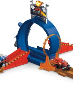 Fisher-Price Nickelodeon Blaze and the Monster Machines Monster Dome racetrack playset with stunt track and character trucks for preschool kids 31 71yUXg1pfYL