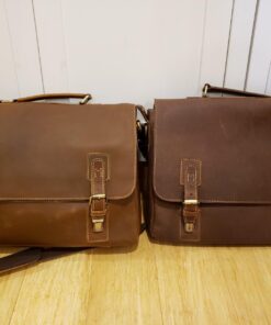16" Messenger Bag For Men Genuine Leather Vintage Satchel Briefcases RFID Protection Computer Laptop Bag Hunter 39 71yUftBxQsL