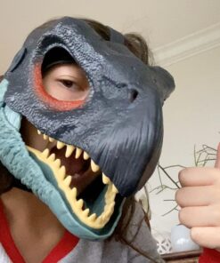 Mattel Jurassic World Dominion Therizinosaurus Dinosaur Mask with Opening Jaw, Costume and Role-Play Slasher Dino Mask 36 71yUudFHcRL 1