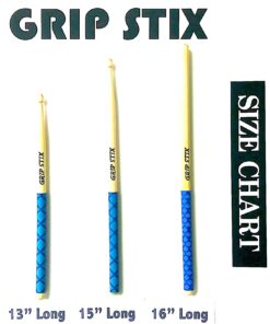 GRIP STIX 15" Long Maple with Black NON-SLIP GRIP Drumsticks - Ideal for Cardio Fitness, Aerobic & Workout Exercises 15-in. Black Maple 7 71yVEWLPABL
