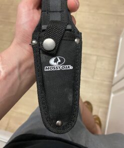 Mossy Oak 2-piece Bowie Knife, Fixed Blade Hunting Knife with Leather Handle, Sheath Included 41 71yVsc eHPL