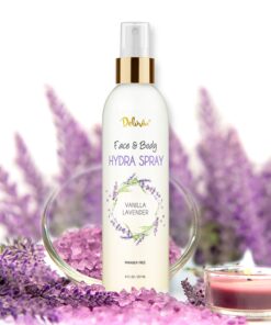 Deluvia Hydra Spray, Moisturizing Body Spray and Face Mist with Essential Oils, Organic Aloe Vera, Dead Sea Salts, Provitamin A, Vitamin C. Alcohol Free, Paraben Free. (Vanilla Lavender) Vanilla Lavender 11 71yXL3GAccL
