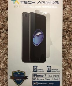 Tech Armor HD Clear Film Screen Protector Designed for Apple NEW iPhone SE 3 (2022), iPhone SE 2 (2020), iPhone 7 and iPhone 8 (4.7 Inch) 4 Pack 34 71yYdQaWmIL